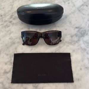Prada Men’s Tortoise Sunglasses with Case and Cloth